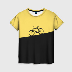 Женская футболка 3D Бегущий за велосипедом