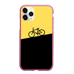 Чехол для iPhone 11 Pro Max матовый Бегущий за велосипедом