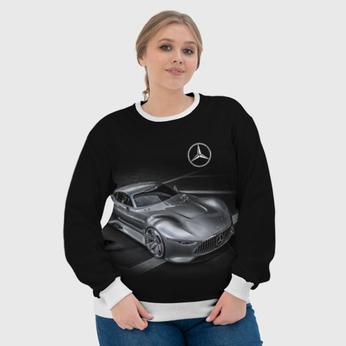 Женский свитшот 3D Mercedes-Benz motorsport, цвет 3D печать - фото 6