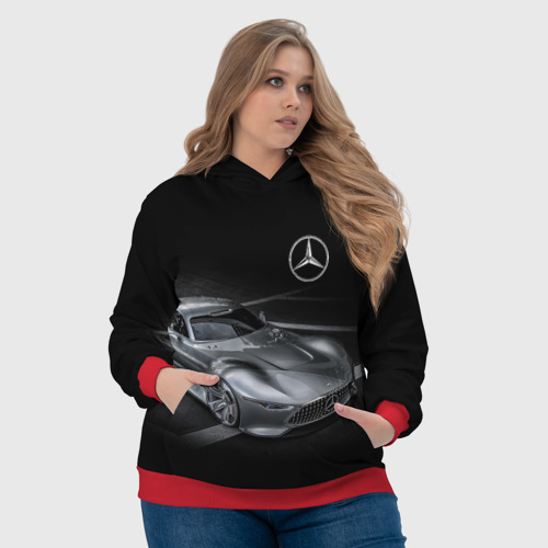 Женская толстовка 3D с принтом Mercedes-Benz motorsport, фото #4