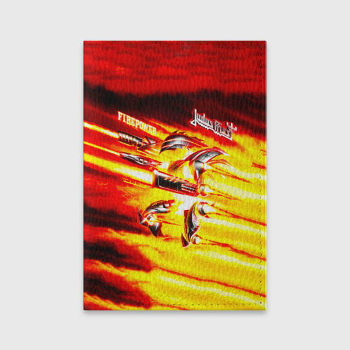 Обложка для паспорта матовая кожа Firepower - Judas Priest, цвет фиолетовый
