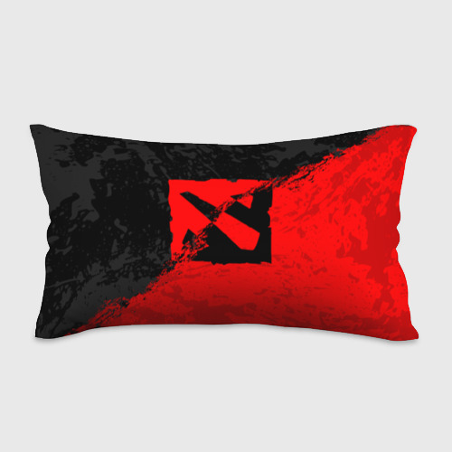Подушка 3D антистресс Dota 2 red black logo, брызги красок