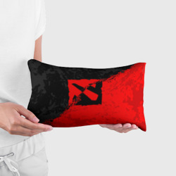 Подушка 3D антистресс Dota 2 red black logo, брызги красок - фото 2