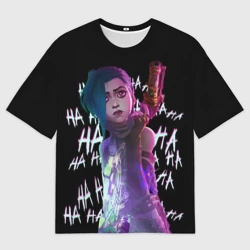 Мужская футболка oversize 3D Jinx Arcane