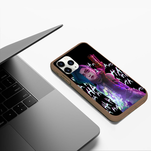 Чехол для iPhone 11 Pro Max матовый с принтом Jinx Arcane, фото #5