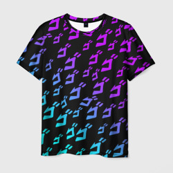 Мужская футболка 3D JoJo`s Bizarre Adventure neon pattern неон узор