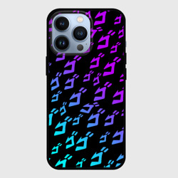 Чехол для iPhone 13 Pro JoJo`s Bizarre Adventure neon pattern неон узор