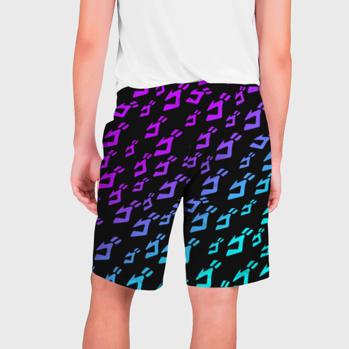 Мужские шорты 3D JoJo`s Bizarre Adventure neon pattern неон узор, цвет 3D печать - фото 2
