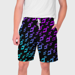 Мужские шорты 3D JoJo`s Bizarre Adventure neon pattern неон узор