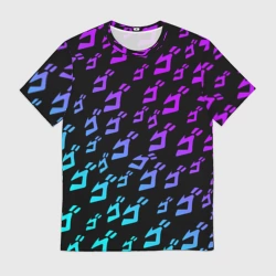 Мужская футболка 3D JoJo`s Bizarre Adventure neon pattern неон узор