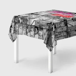 Скатерть 3D JoJo`s Bizarre Adventure чёрно белое