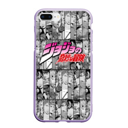 Чехол для iPhone 7Plus/8 Plus матовый JoJo`s Bizarre Adventure чёрно белое