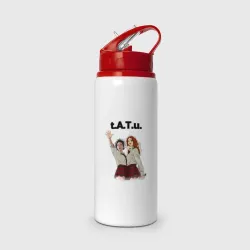 Бутылка для воды с трубочкой T.a.t.u. Music band Тату