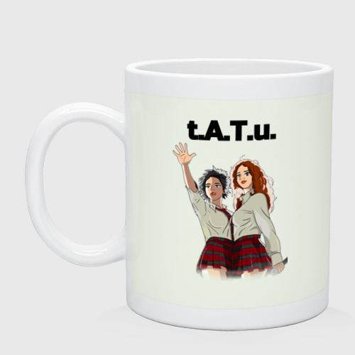 Кружка керамическая T.a.t.u. Music band. тату, цвет фосфор