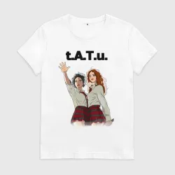 Женская футболка хлопок T.a.t.u. Music band Тату