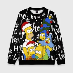 Детский свитшот 3D Симпсоны новогодний, Simpsons
