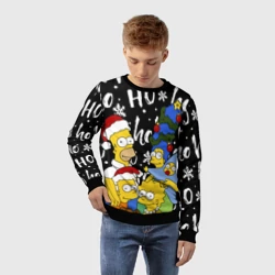 Детский свитшот 3D Симпсоны новогодний, Simpsons - фото 2