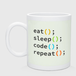 Eat Sleep Code – Кружка керамическая с принтом купить