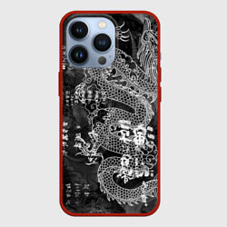 Чехол для iPhone 13 Pro Японский огненный дракон
