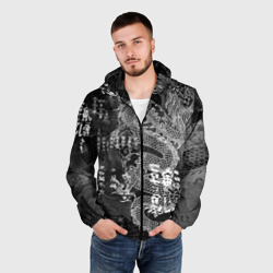 Мужская ветровка 3D Японский огненный дракон - фото 2