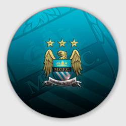 Круглый коврик для мышки Manchester City Teal Themme