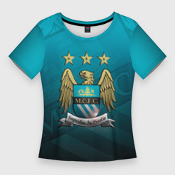 Женская футболка 3D Slim Manchester City Teal Themme