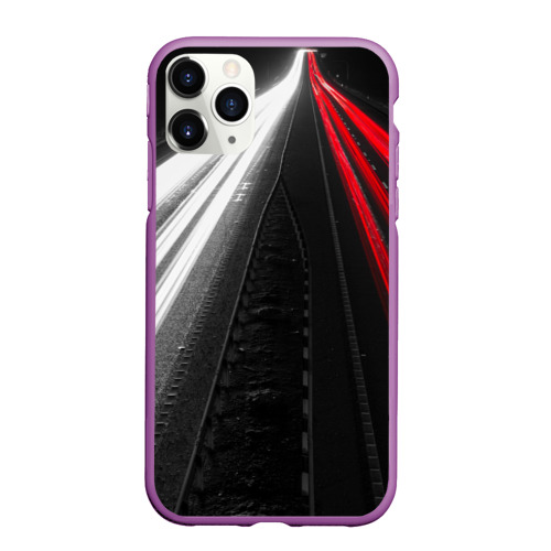 Чехол для iPhone 11 Pro Max матовый Unlimited Highway, цвет фиолетовый