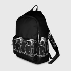 Рюкзак 3D Снеговик на черном фоне