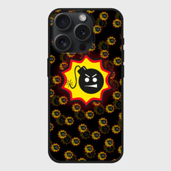 Чехол силиконовый для Apple iPhone 15 Pro матовый Bomb Pattern Serious Sam
