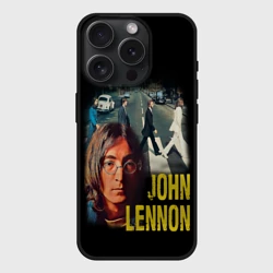 Чехол силиконовый для Apple iPhone 15 Pro Мax матовый The Beatles John Lennon