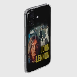 Чехол для iPhone 16 силиконовый с защитой камеры The Beatles John Lennon - фото 2