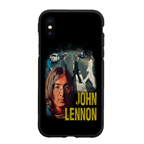 Чехол для iPhone XS Max матовый The Beatles John Lennon, цвет черный