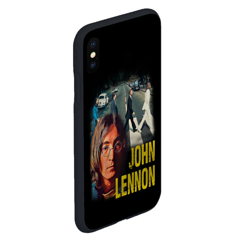 Чехол для iPhone XS Max матовый The Beatles John Lennon, цвет черный - фото 3