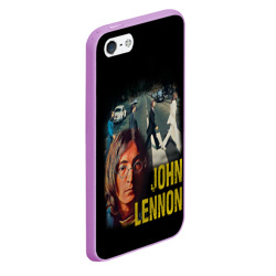 Чехол для iPhone 5/5S матовый The Beatles John Lennon - фото 2