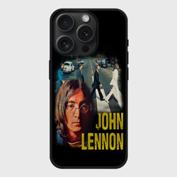 Чехол силиконовый для Apple iPhone 15 Pro матовый The Beatles John Lennon