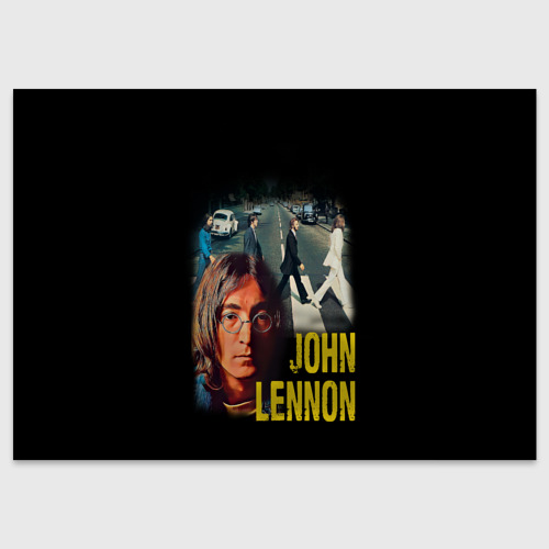 Поздравительная открытка The Beatles John Lennon, цвет белый