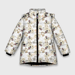Зимняя куртка для девочек 3D Лабрадор Золотистый Ретривер