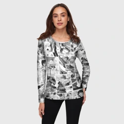 Женский лонгслив 3D Chainsaw Man Человек-бензопила манга - фото 2