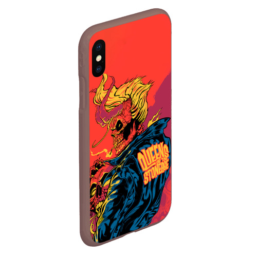 Чехол для iPhone XS Max матовый Queen of the stone age Devil, цвет коричневый - фото 3