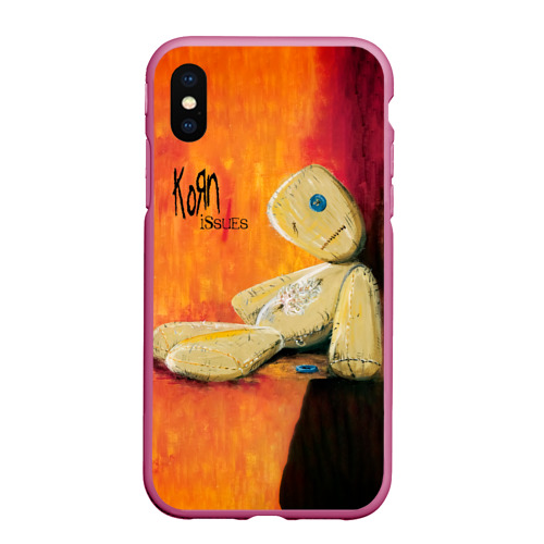 Чехол для iPhone XS Max матовый Issues - Korn, цвет малиновый