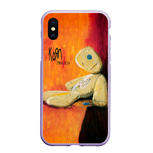 Чехол для iPhone XS Max матовый Issues - Korn, цвет светло-сиреневый