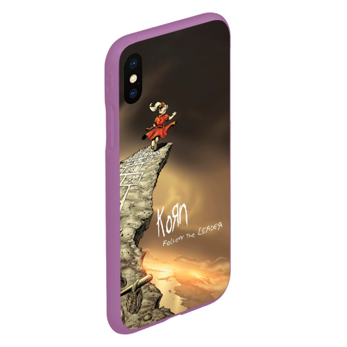 Чехол для iPhone XS Max матовый Follow the Leader - Korn, цвет фиолетовый - фото 3