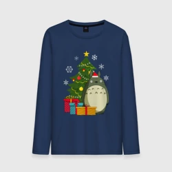 Мужской лонгслив хлопок Тоторо новогодний