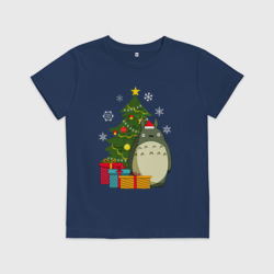 Детская футболка хлопок Тоторо новогодний