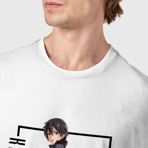 Мужская футболка хлопок Кирито Киригая Кадзуто SAO, цвет белый - фото 6