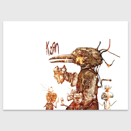 Поздравительная открытка Untitled - Korn, цвет белый