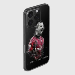 Чехол для iPhone 16 Pro силиконовый с защитой камеры Златан Ибрагимович Милан - фото 2