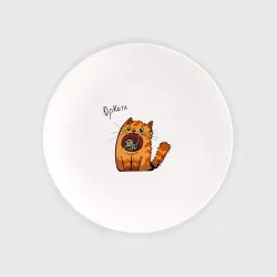 Тарелка Оркота или орк и кот мем кричит