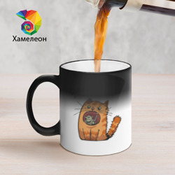 Кружка хамелеон Оркота или орк и кот мем кричит