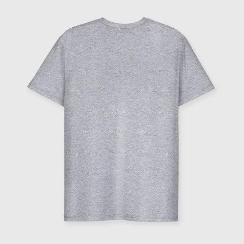 Мужская футболка хлопок Slim с принтом Оркота или орк и кот мем кричит, вид сзади #1